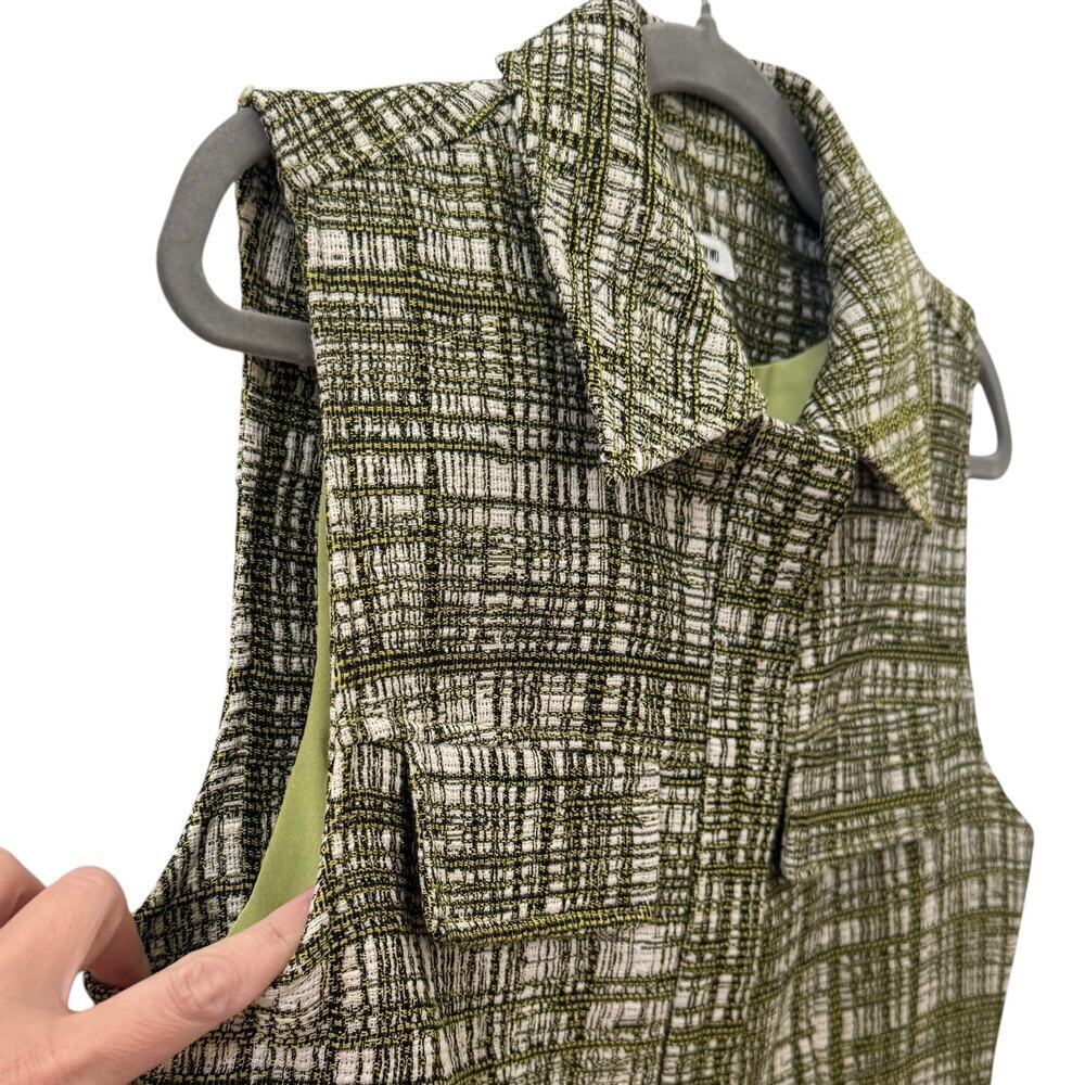 Jason Wu Sleeveless Tweed A-Line Minidress Green Size 8 - Picture 6 of 11